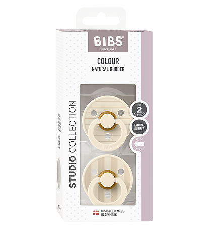 BIBS Colour Sutter - 2-pak - Str. 2 - Rund - Ivory/Vanilla