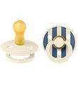 BIBS Colour Sutter - 2-pak - Str. 2 - Rund - Ivory/Steel Blue