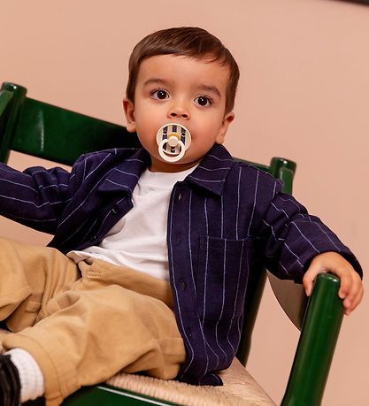 BIBS Colour Sutter - 2-pak - Str. 2 - Rund - Ivory/Steel Blue BIBS Colour Sutter - 2-pak - Str. 2 - Rund - Ivory/Steel Blue