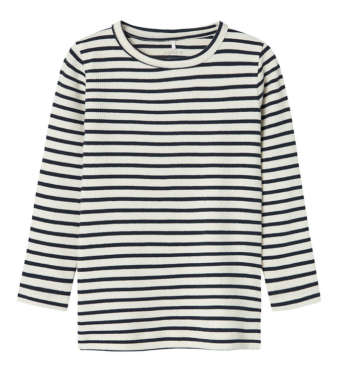 Name It Dark Sapphire Stribet Rib Top - Str. 2y 92cm