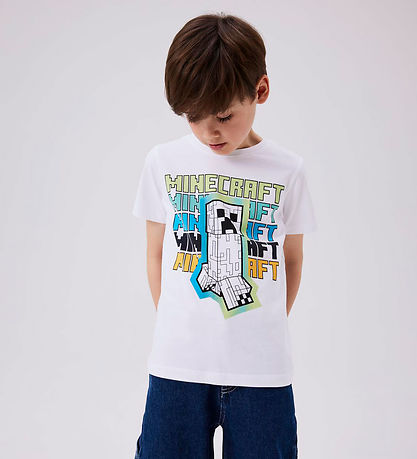Name It T-shirt - Noos - NkmJin Minecraft - Bright White Name It T-shirt - Noos - NkmJin Minecraft - Bright White