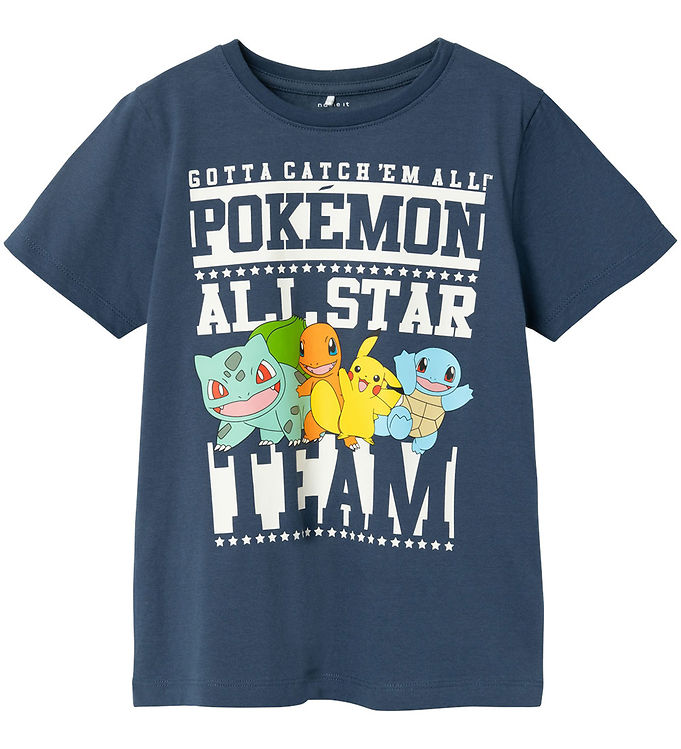 Name It T-shirt - Noos - NkmJust Pokémon - Dark Denim