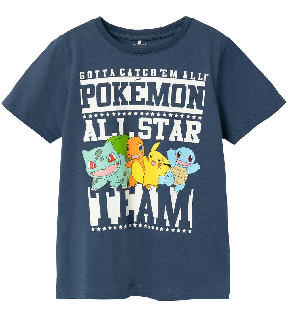 Name It T-Shirt - Noos - NkmJust Pokémon - Dark Denim - Name It - 13-14 Jahre (158-164) - T-Shirts