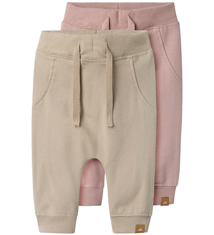 Name It Sweatpants - Noos - NbnTakki - 2-pak - Pure Cashmere/Pac