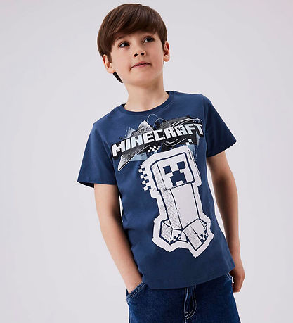 Name It T-shirt - Noos - NkmJin Minecraft - Dark Denim Name It T-shirt - Noos - NkmJin Minecraft - Dark Denim