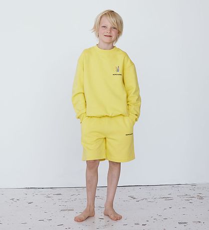 Mads Nørgaard Sweatshorts - Organic Porsulano - Lemon Zest Mads Nørgaard Sweatshorts - Organic Porsulano - Lemon Zest