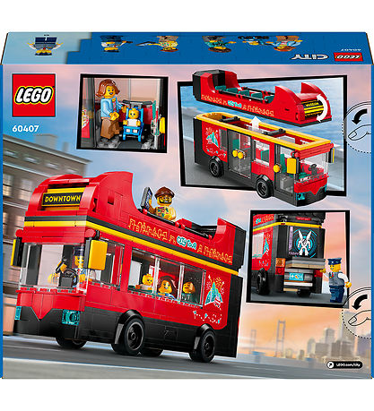 LEGO® City - Rød Dobbeltdækker-turistbus 60407 - 384 Dele LEGO® City - Rød Dobbeltdækker-turistbus 60407 - 384 Dele