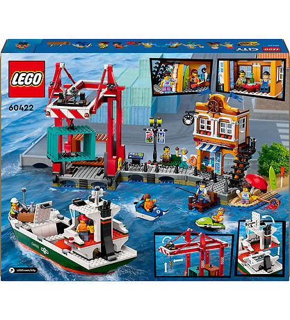 LEGO® City - Havnefront med Fragtskib 60422 - 1226 Dele LEGO® City - Havnefront med Fragtskib 60422 - 1226 Dele