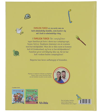 Alvilda Book - The Fishing Family - Gets Camping Fever - Danish