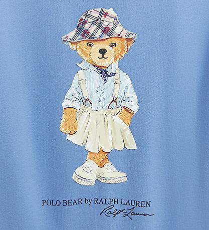 Polo Ralph Lauren Sweatshirt - Cambus Blue m. Bamse Polo Ralph Lauren Sweatshirt - Cambus Blue m. Bamse