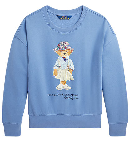 Polo Ralph Lauren Sweatshirt - Cambus Blue m. Bamse Polo Ralph Lauren Sweatshirt - Cambus Blue m. Bamse