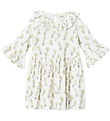 Lil' Atelier Kjole - Rib - NmfGavo - Coconut Milk/Yellow Flower Lil' Atelier Kjole - Rib - NmfGavo - Coconut Milk/Yellow Flower