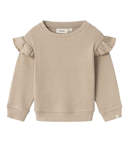 Lil' Atelier Bluse - Strik - Rib - NmfSophia - Travertine/Melang