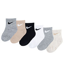 Nike Strømper - 6-pak - Grå/Sort/Hvid/Sand Nike Strømper - 6-pak - Grå/Sort/Hvid/Sand