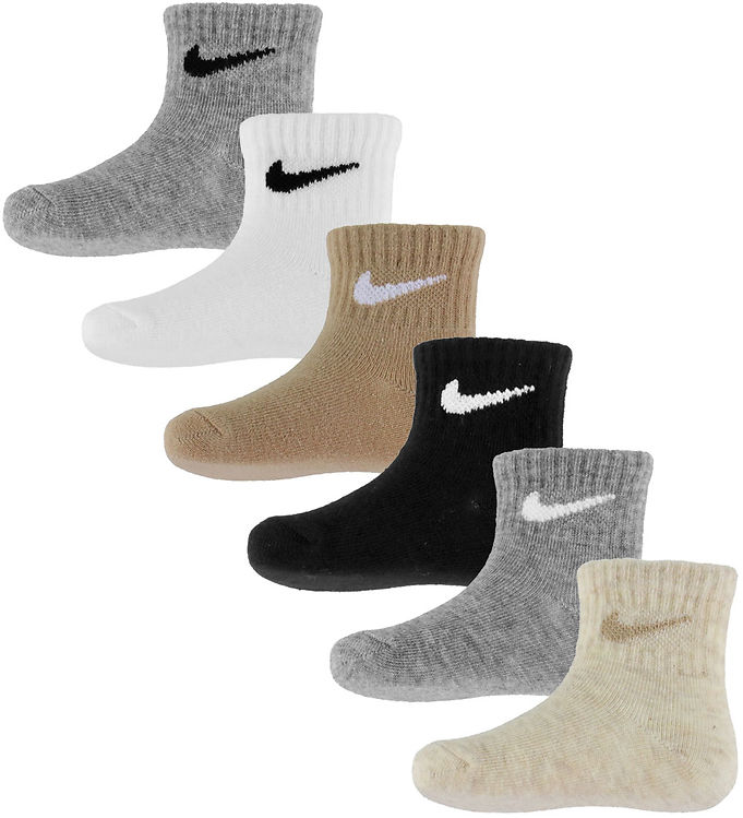 Nike Strømper - 6-pak - Grå/Sort/Hvid/Sand