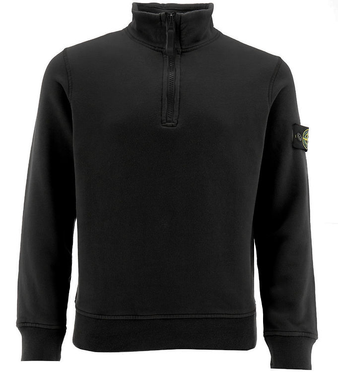 Stone Island Sweatshirt m. Lynlås - Sort