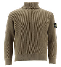 Stone Island Bluse m. Rullekrave - Uld - Sage Stone Island Bluse m. Rullekrave - Uld - Sage