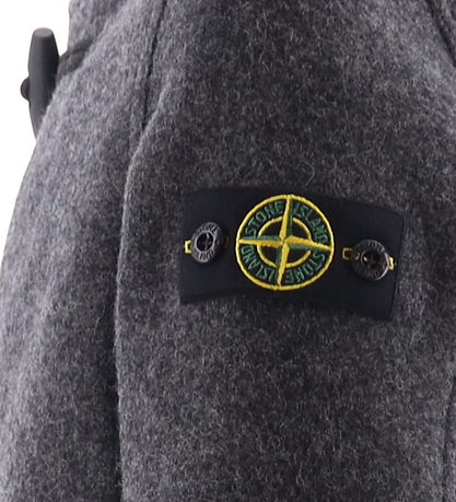 Stone Island Frakke - Uld - Mørkegråmeleret