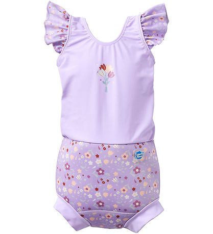 Splash About Blebadedragt - Happy Nappy Costume - Lilac Spring