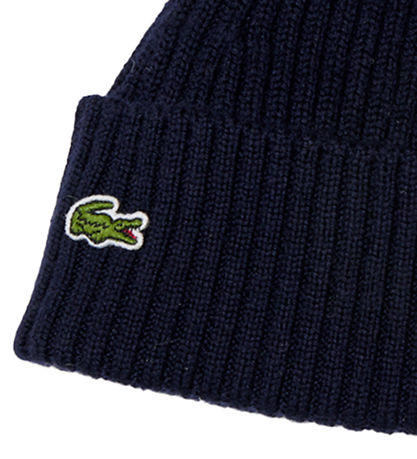 Lacoste Mössa - Stickad - Rib - Marinblå