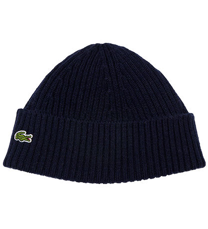 Lacoste Mössa - Stickad - Rib - Marinblå