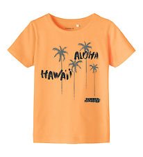 Name It T-shirt - NmmPfrankie - Orange Pop Name It T-shirt - NmmPfrankie - Orange Pop