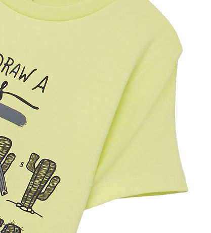 Name It T-shirt - NmmPhow - Lime Cream/Cactus