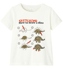 Name It T-shirt - NmmPhow - Bright White/Dino Name It T-shirt - NmmPhow - Bright White/Dino