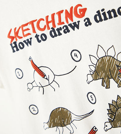 Name It T-shirt - NmmPhow - Bright White/Dino