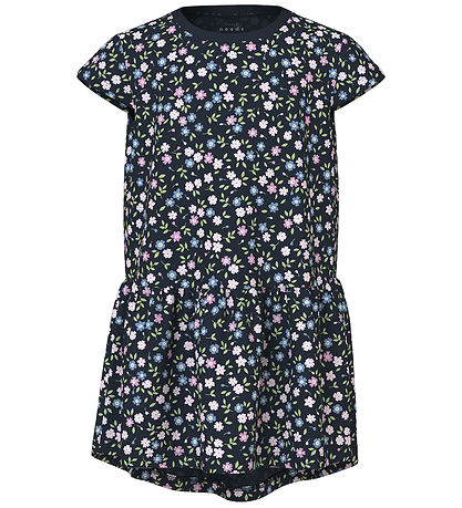 Name It Kjole - Noos - NmfVigga - Dark Sapphire/Small Flowers Name It Kjole - Noos - NmfVigga - Dark Sapphire/Small Flowers