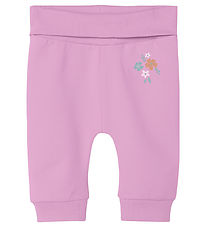 Name It Sweatpants - NbfVrillie - Pastel Lavender/Flowers Name It Sweatpants - NbfVrillie - Pastel Lavender/Flowers