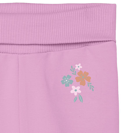 Name It Sweatpants - NbfVrillie - Pastel Lavender/Flowers