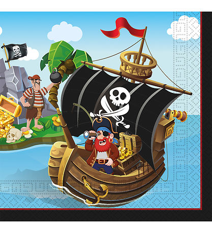 Decorata Party Servietter - 20-pak - 33x33 cm - Island Pirates Decorata Party Servietter - 20-pak - 33x33 cm - Island Pirates