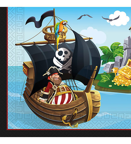 Decorata Party Servietter - 20-pak - 33x33 cm - Island Pirates Decorata Party Servietter - 20-pak - 33x33 cm - Island Pirates