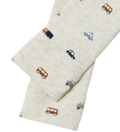 Name It Leggings - Rib - NmmDabu - Peyote Melange m. Køretøjer Name It Leggings - Rib - NmmDabu - Peyote Melange m. Køretøjer