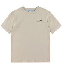 GANT T-shirt - Graphic Script - Soft Oat GANT T-shirt - Graphic Script - Soft Oat