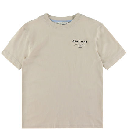 GANT T-shirt - Graphic Script - Soft Oat