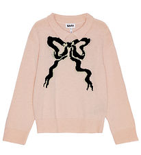 Molo Bluse - Strik - Uld/Akryl - Gerd - Petal Blush m. Sløjfe Molo Bluse - Strik - Uld/Akryl - Gerd - Petal Blush m. Sløjfe