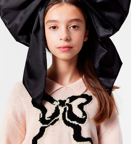 Molo Bluse - Strik - Uld/Akryl - Gerd - Petal Blush m. Sløjfe