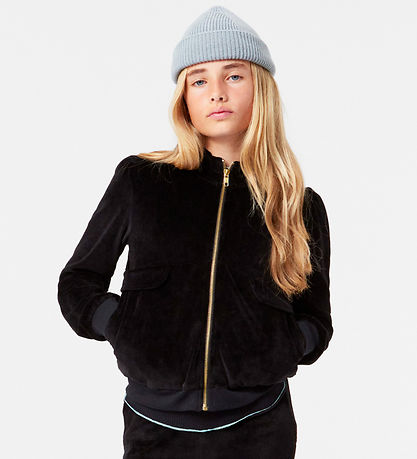 Molo Cardigan - Velour - Malika - Sort
