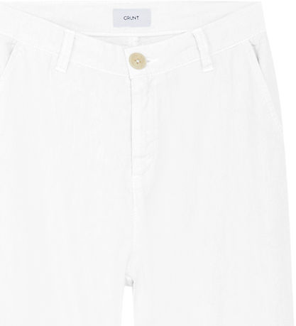 Grunt Bukser - Hudai - Hør/Viskose - Hvid Grunt Bukser - Hudai - Hør/Viskose - Hvid