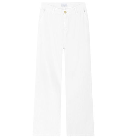 Grunt Bukser - Hudai - Hør/Viskose - Hvid Grunt Bukser - Hudai - Hør/Viskose - Hvid