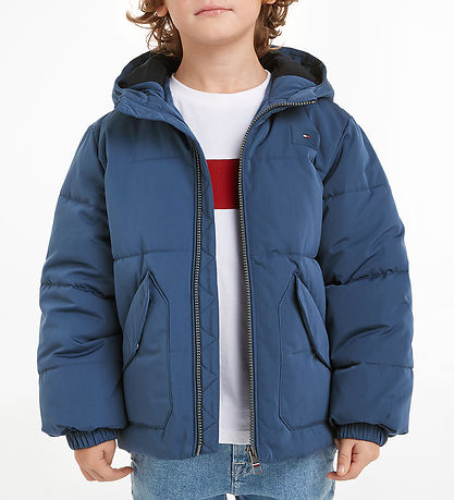 Tommy Hilfiger Dynejakke - Monotype - Aegean Sea Tommy Hilfiger Dynejakke - Monotype - Aegean Sea