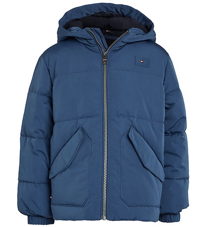 Tommy Hilfiger Dynejakke - Monotype - Aegean Sea Tommy Hilfiger Dynejakke - Monotype - Aegean Sea