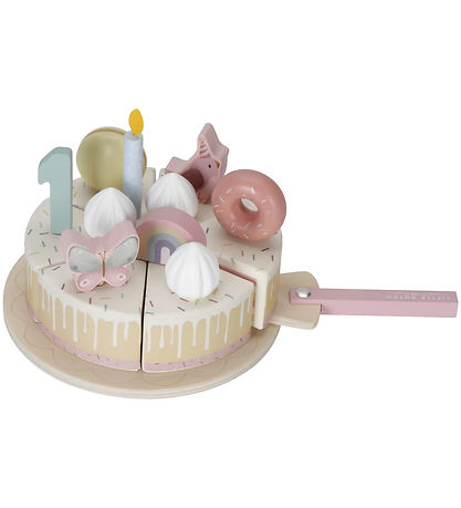 Little Dutch Fødselsdagskage - 26 Dele - Træ - Rosa