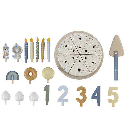 Little Dutch Fødselsdagskage - 26 Dele - Træ - Blå