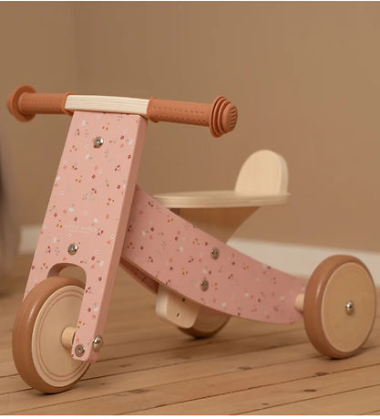 Little Dutch Løbecykel - Træ - Pink Flower Little Dutch Løbecykel - Træ - Pink Flower