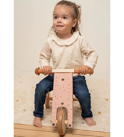 Little Dutch Løbecykel - Træ - Pink Flower Little Dutch Løbecykel - Træ - Pink Flower