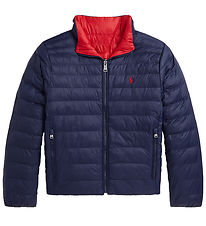 Polo Ralph Lauren Dynejakke - Vendbar - Navy/Rød Polo Ralph Lauren Dynejakke - Vendbar - Navy/Rød