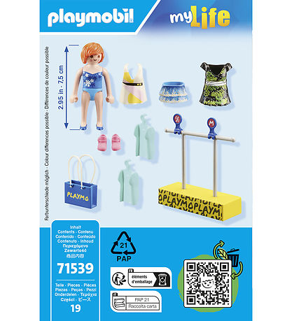 Playmobil My Life - Tøjindkøb - 71539 - 19 Dele Playmobil My Life - Tøjindkøb - 71539 - 19 Dele